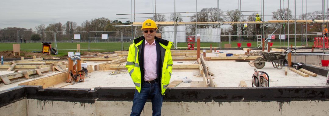 Malcolm Lawrence on a site visit.