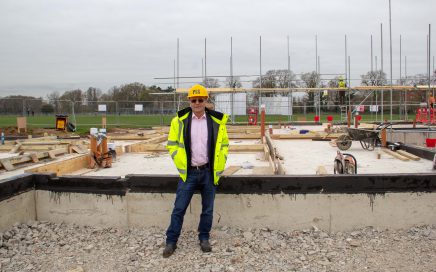 Malcolm Lawrence on a site visit.